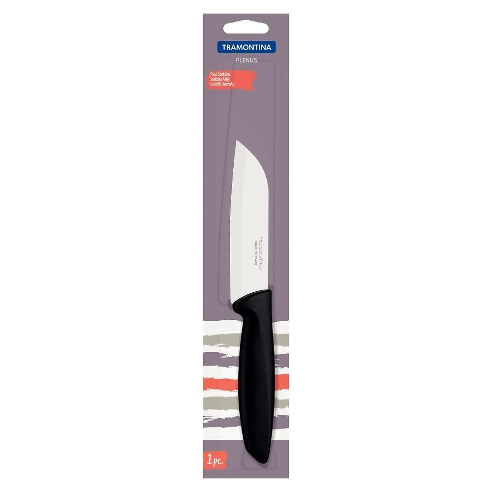 Faca Santoku Plenus Aço Inox Polipropileno Preto Tramontina
