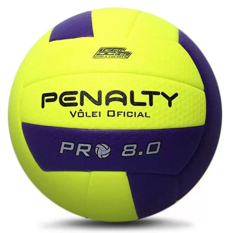 Bola de Vôlei Oficial Penalty Pro 8.0 IX - AMAR/ROXO