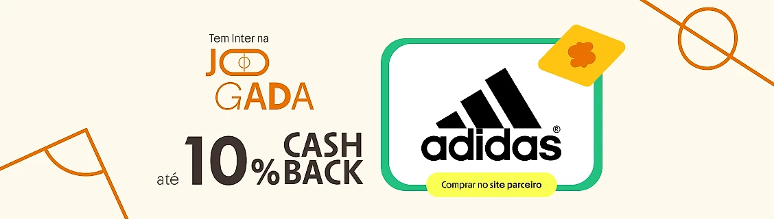 ADIDAS COM ATÉ 10% DE CASHABCK