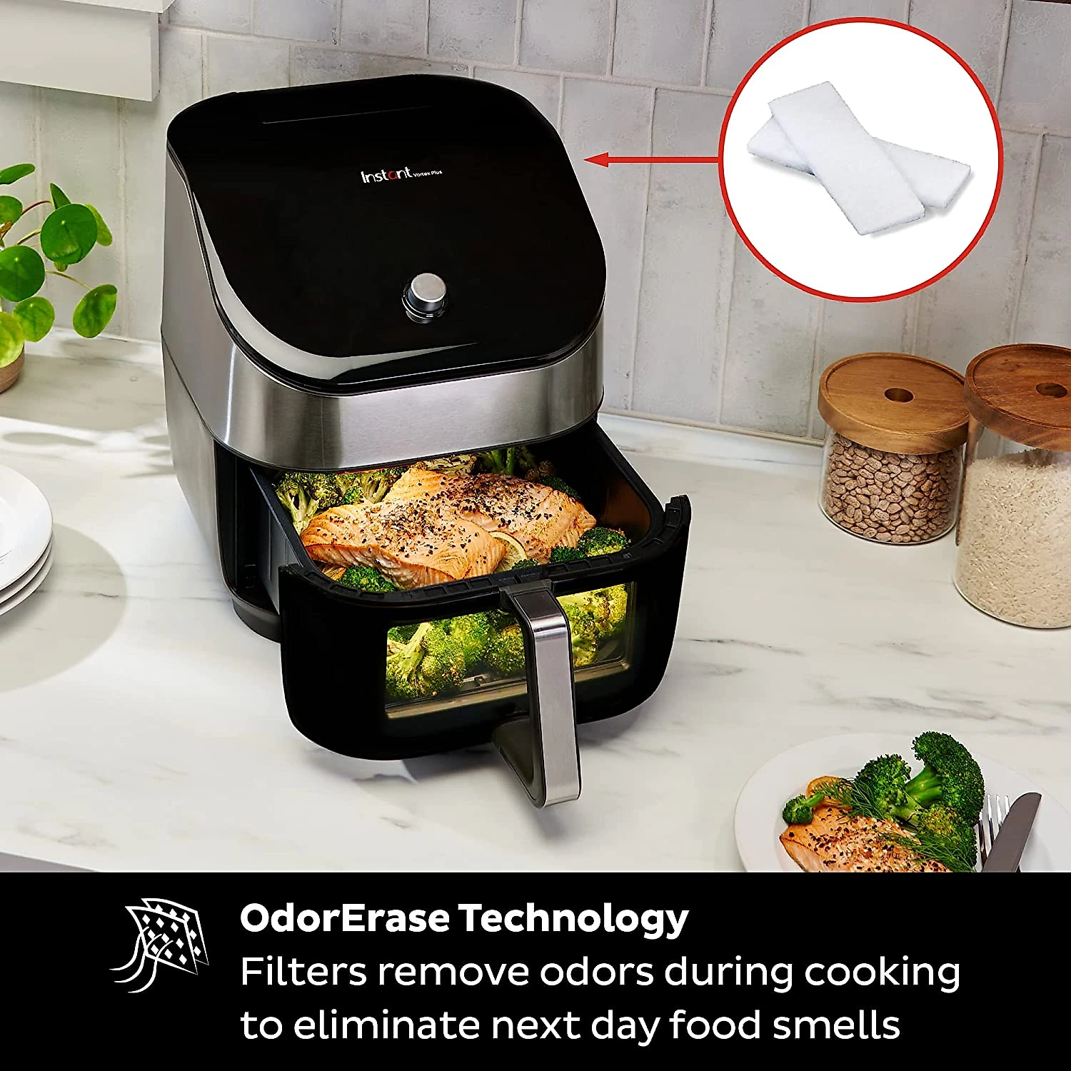 Instant Vortex Fritadeira Elétrica AirFryer Capacidade 6L com Painel Digital 110V Preto