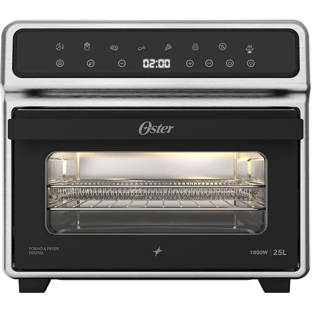 Forno e Fritadeira sem Óleo Oster Digital Pro 25L 1800W Preto 220V