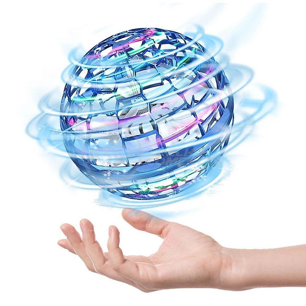 Bola Spinner Voadora Led Divertido Boomerang Drone Azul