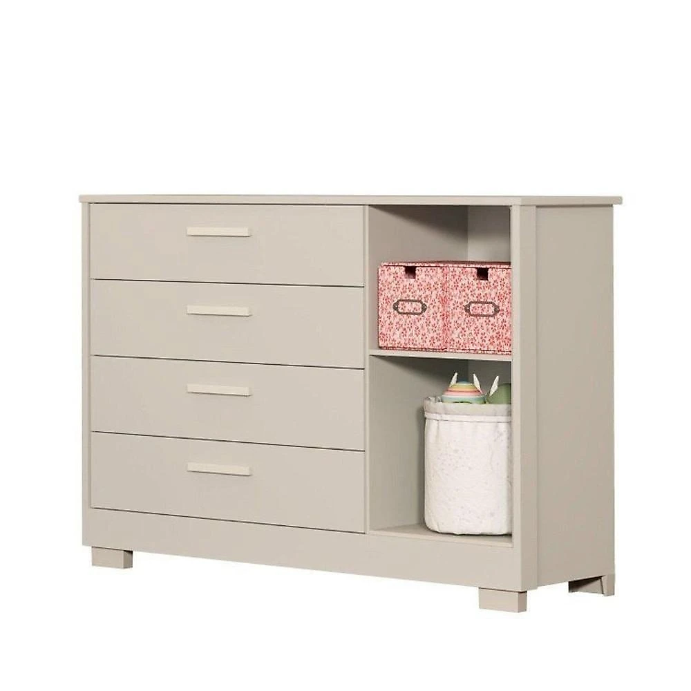 Quarto Completo Danny para Bebê 100% MDF com Cômoda Sapateira e Berço 2 em 1 Areia