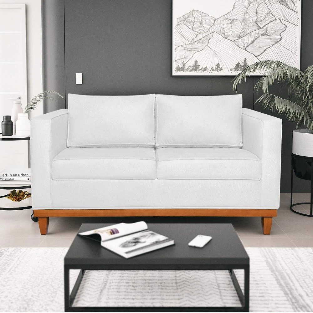 Sofá 2 Lugares 140cm Suede Esper 