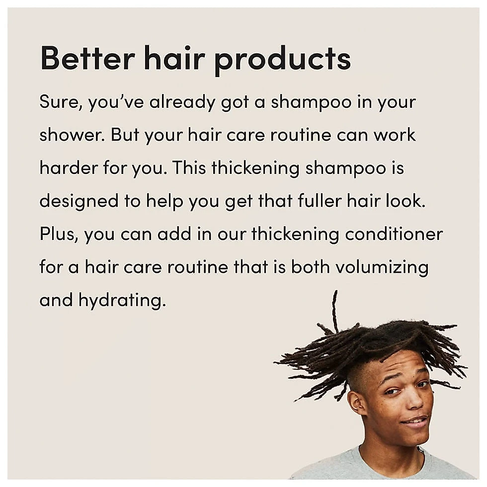 hims thick fix hair shampoo for thinning hair with saw palmetto to add volume and moisture no parabens or sulfates vegan