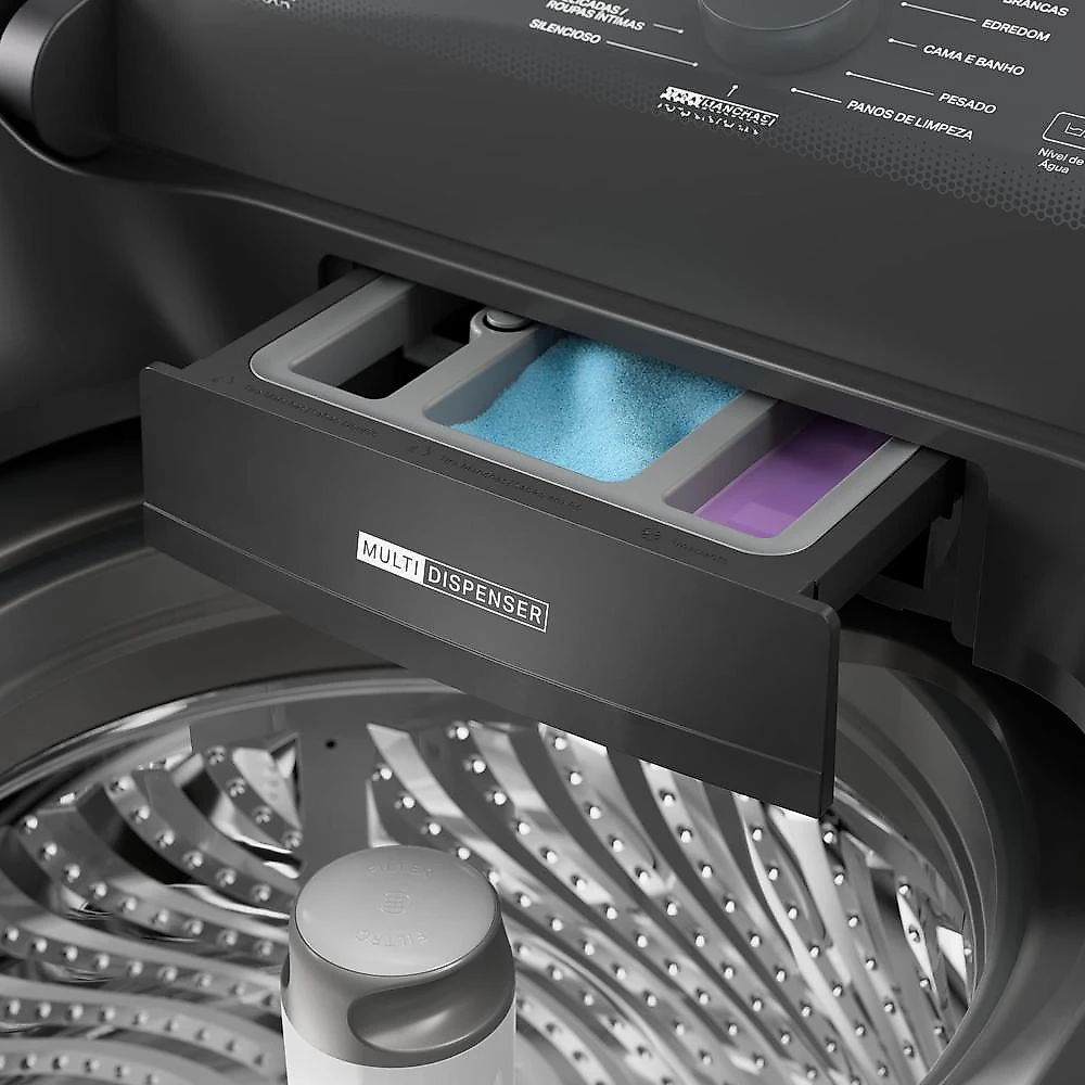 Máquina de lavar 14kg brastemp bwj14a9 platinum smart sensor cinza 220