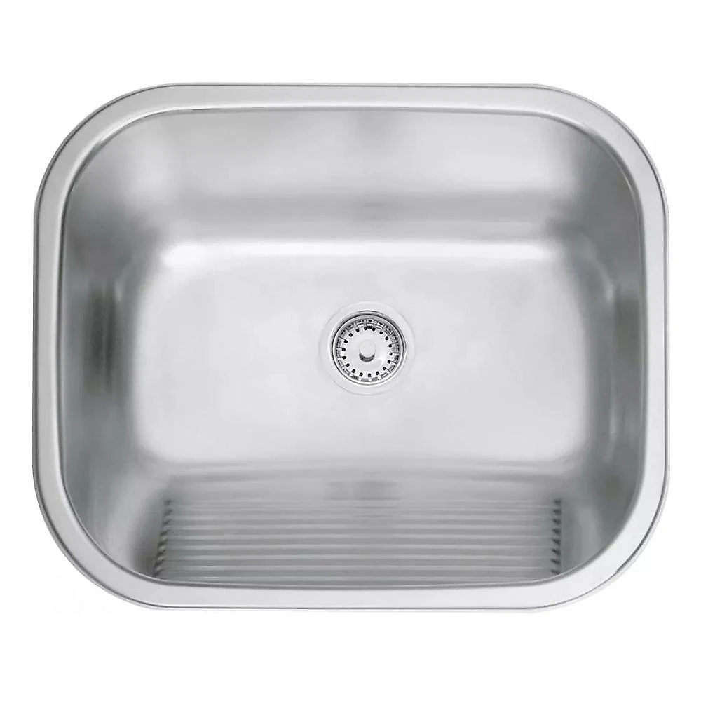 Tanque Lavanderia Lavar Roupa 30l Aço Inox Balcao Pia Com Valvula Sifao Limpeza Lavabo Casa