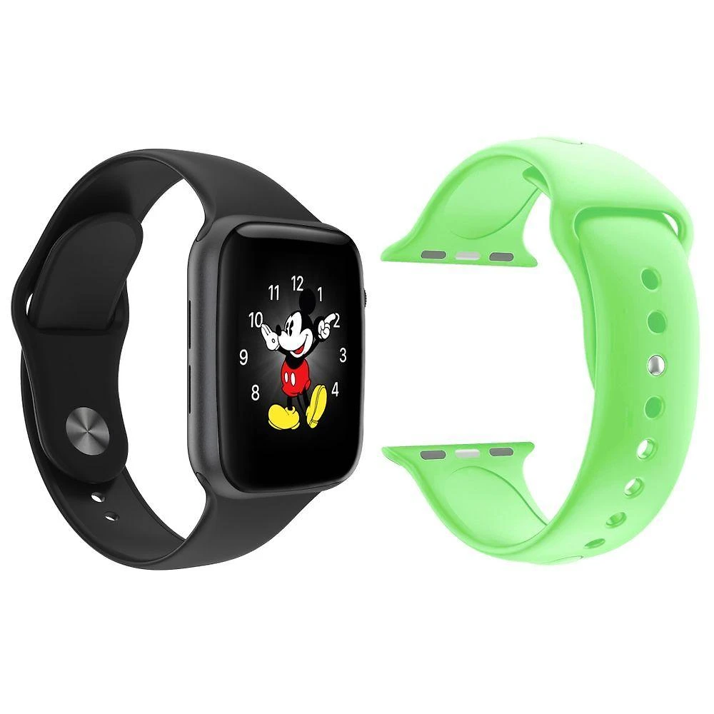 Kit 1 Relógio Smartwatch Ld5 Preto + 1 Pulseira Verde