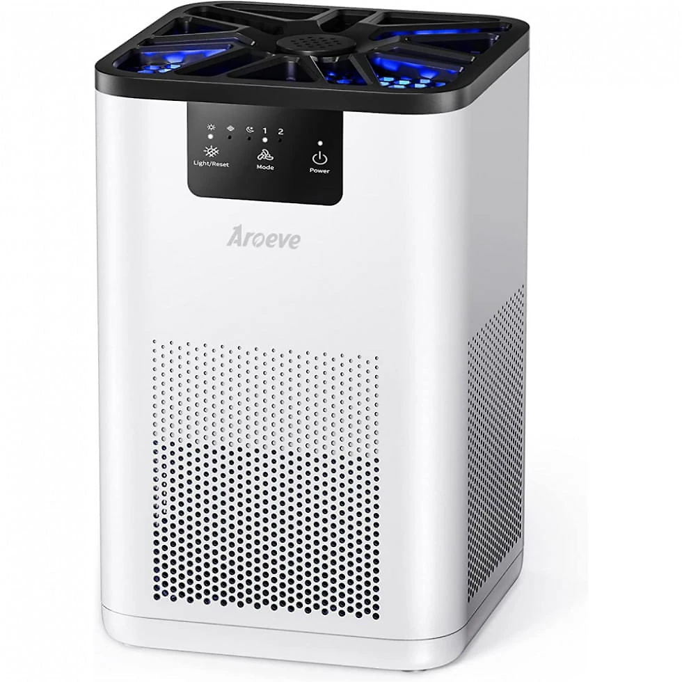 Purificador de Ar com Filtro HEPA H13 para Espaços de 20 m2, 110V, AROEVE, Branco