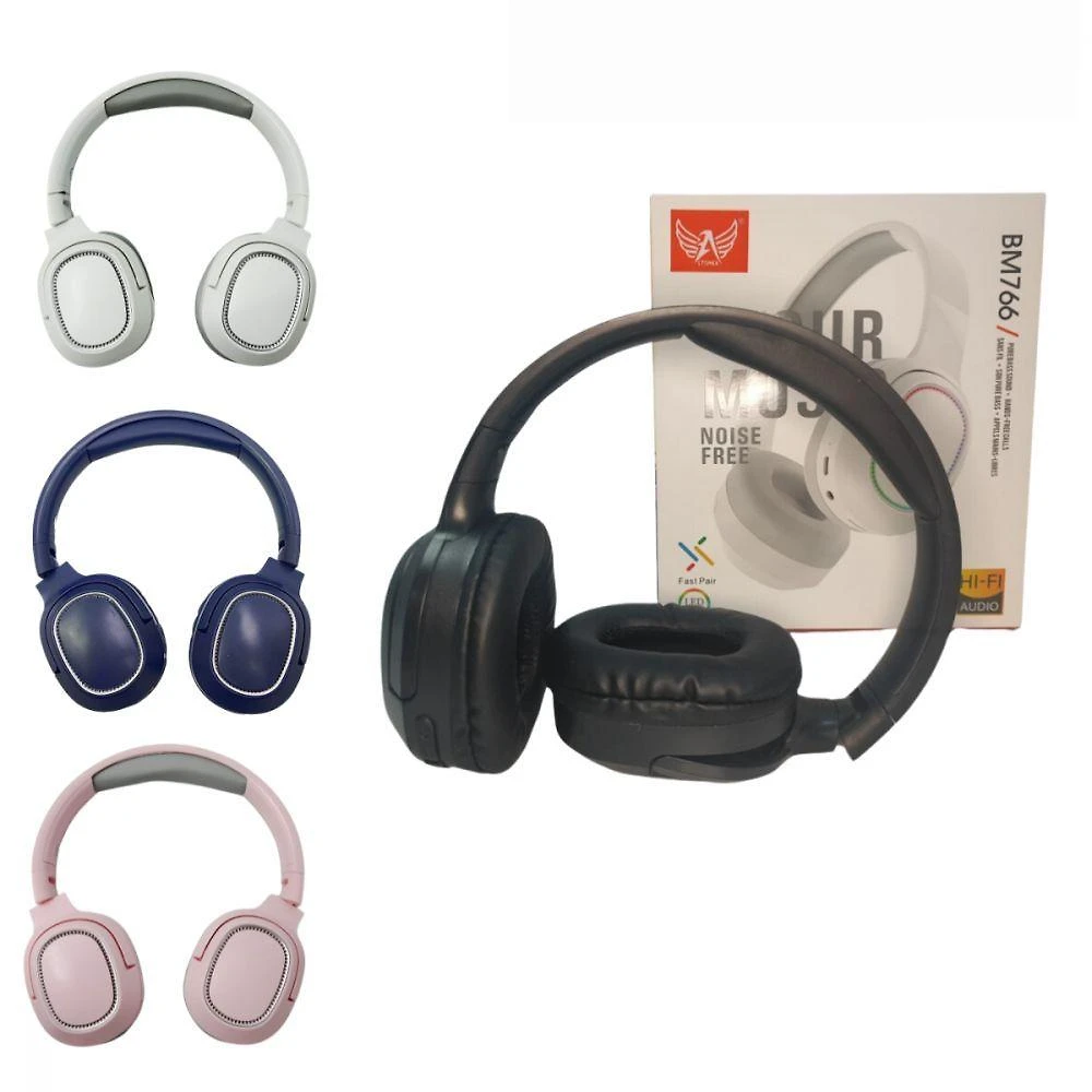 Fone De Ouvido Headphone Bluetooth Led Rgb Noise Free
