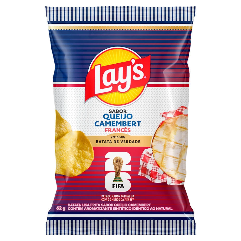 Batata Layss Sabor Queijo Camembert Francês Copa do Mundo da FIFA 26 62g