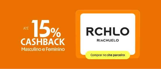 RIACHUELO COM ATÉ 15% DE CASHBACK