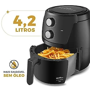 Fritadeira Elétrica Britânia BFR36A Silverstone 4,2L 1500W Air Flow Preta 110V