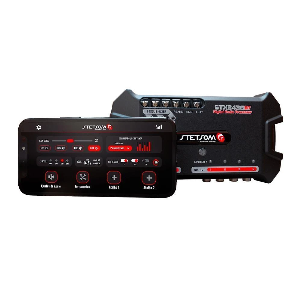 Processador Audio Stetsom Stx2436 Bt 2 Entradas