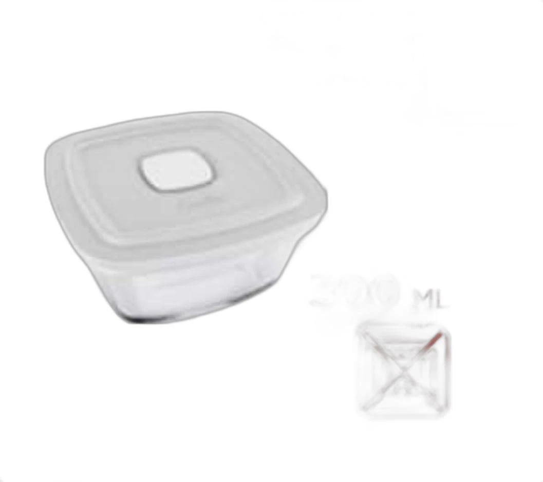 Miniatura Tigela De Vidro Com Tampa Facilita Vap 300Ml Mini Pote 6 Un