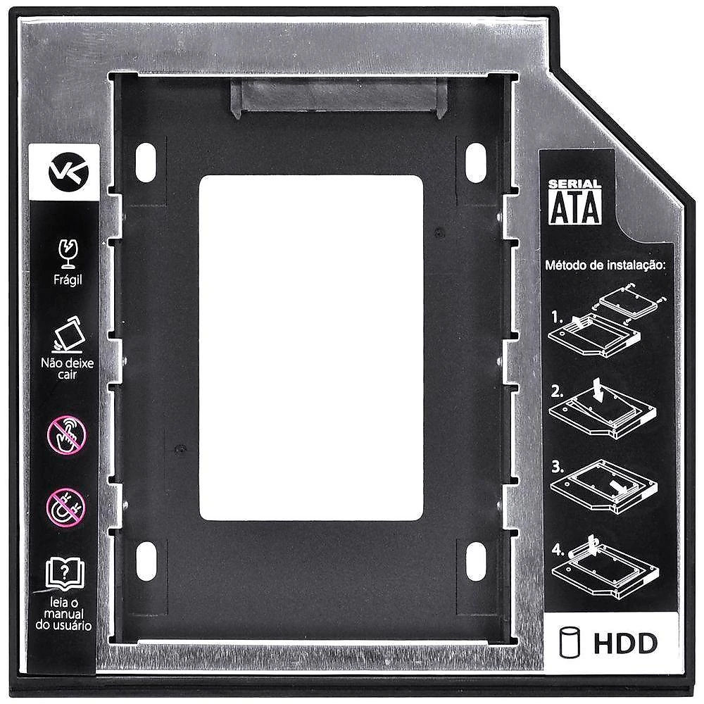 Adaptador Caddy Para Hd Ou Ssd Gaveta Dvd Notebook Sata