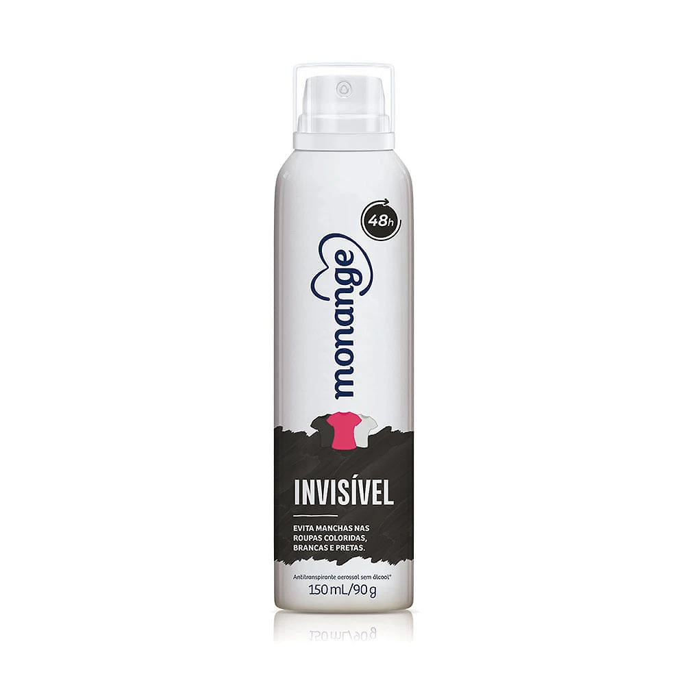Desodorante Monange Invisível Aerosol Antitranspirante 48h com 150ml