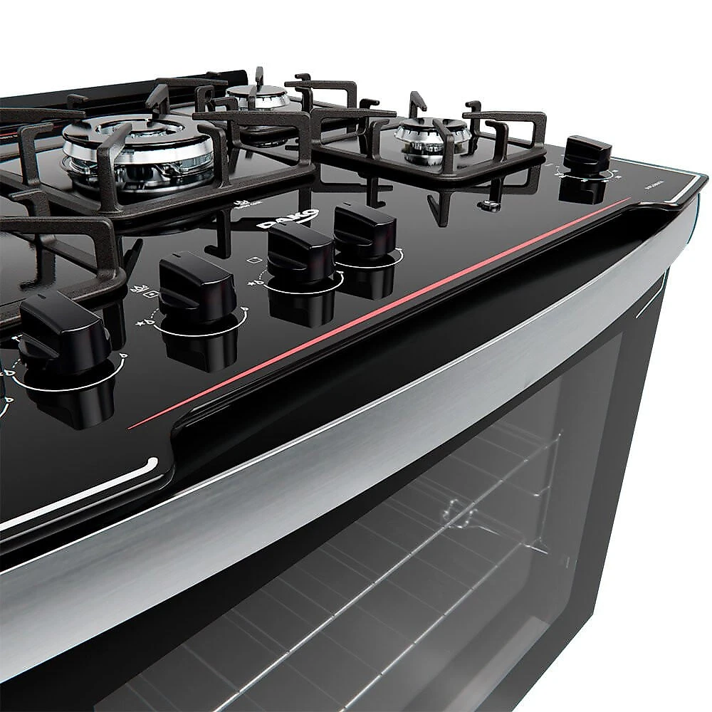 Fogão de Embutir 5 Bocas com Mesa de Vidro Diplomata Bivolt Dako Preto - Bivolt