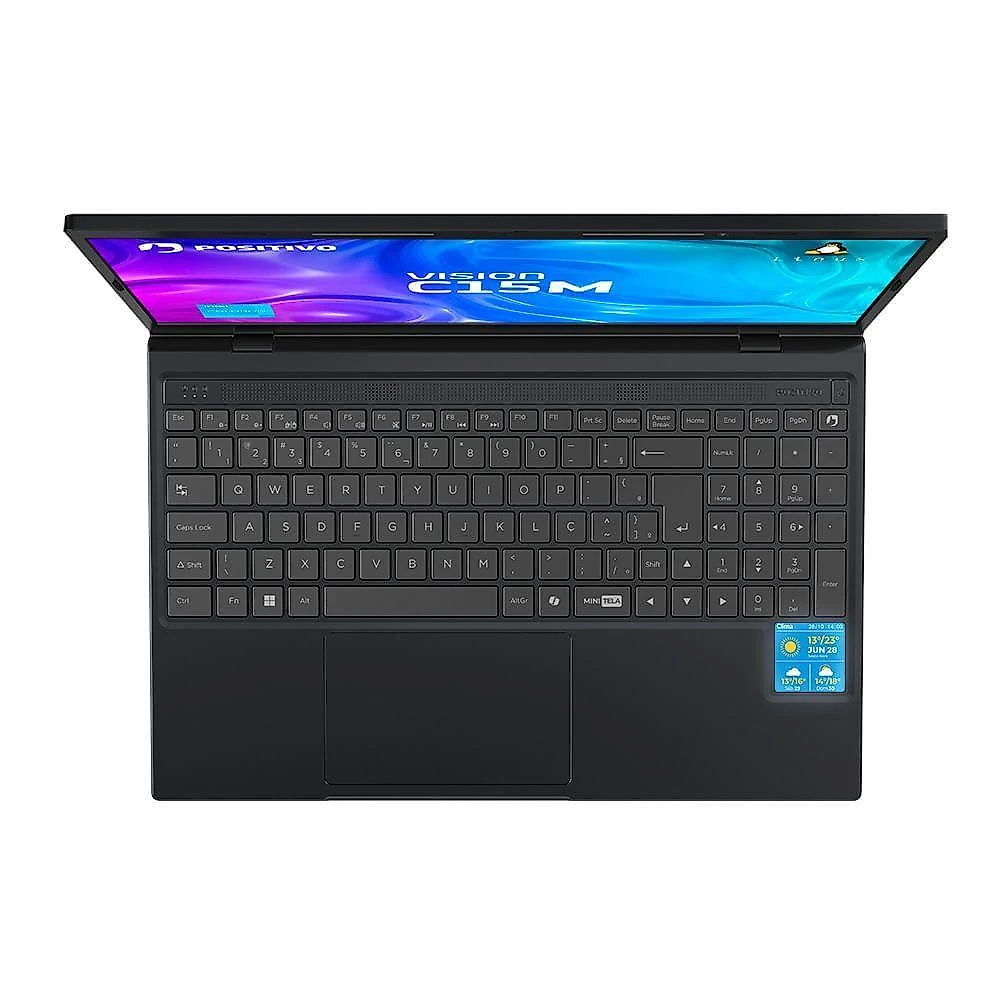 Notebook Positivo Vision C15M Celeron N4500 8GB 128GB 15.6 Pol FHD IPS Cinza
