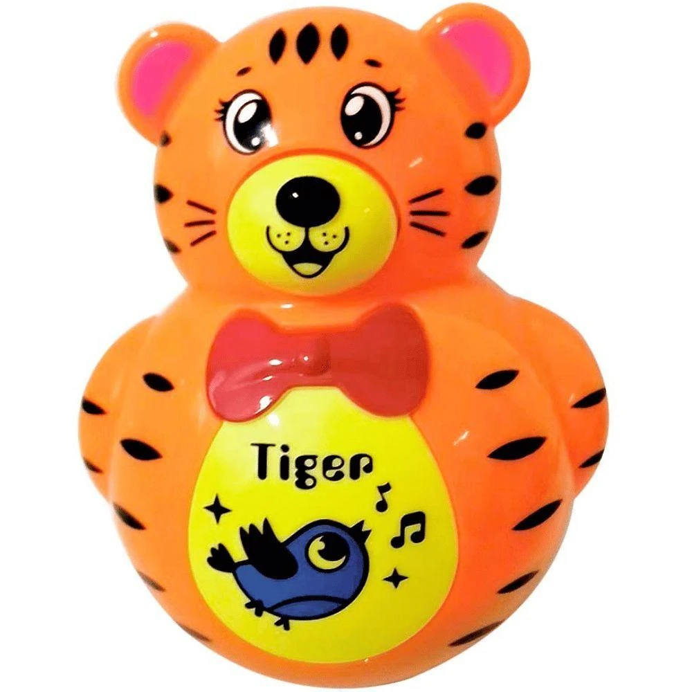 Brinquedo Infantil Tigre Teimoso Musical com Som e Luz Interativo DM Toys