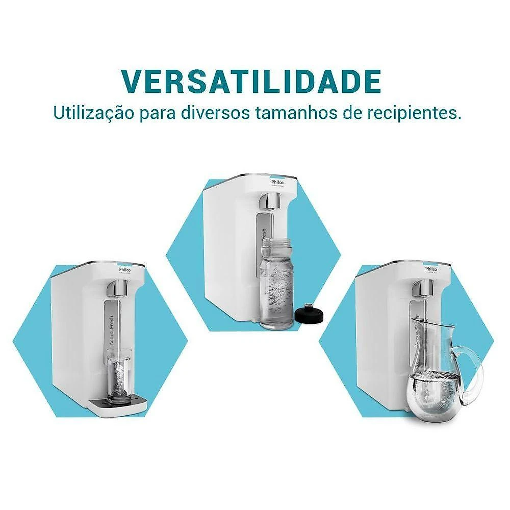 Purificador de Água de Bancada Philco PPU12A Acqua Fresh Água Natural e Gelada Branco Bivolt