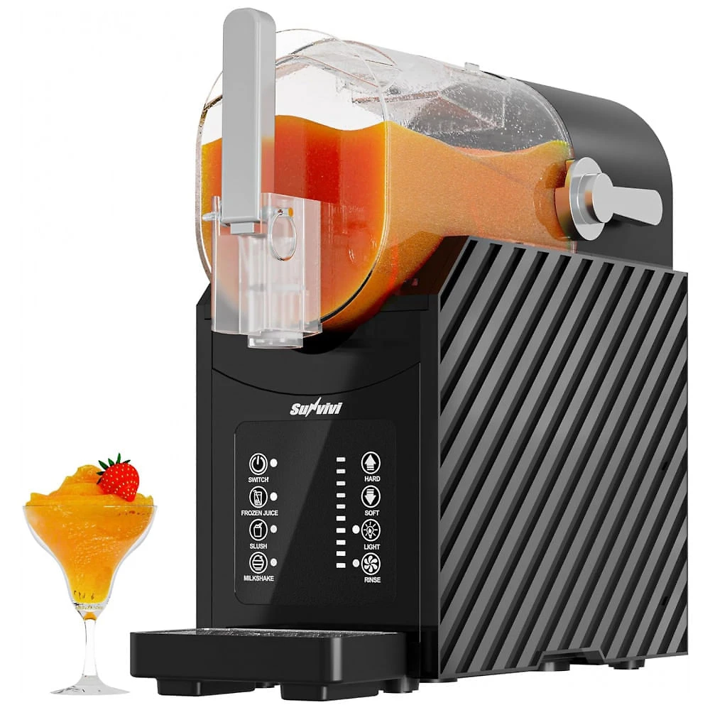 Máquina de Raspadinha Sunvivi para Casa 2,57 litros com Função de Autolimpeza, Criador Profissional de Bebidas Geladas com Suco Congelado