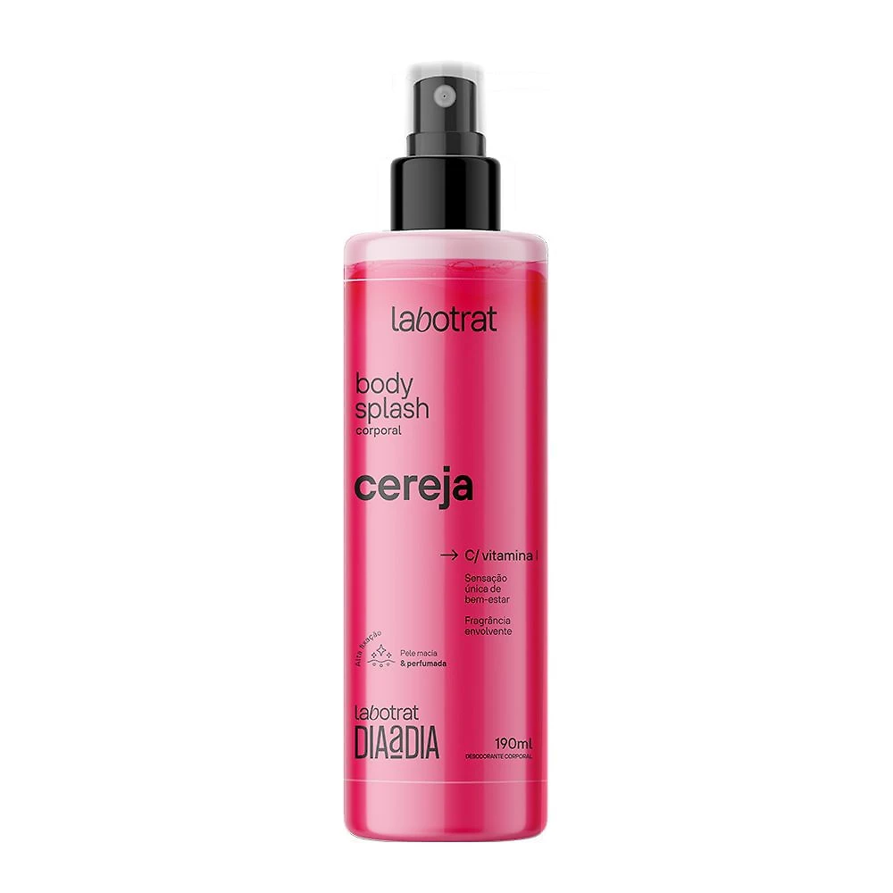 Body Splash Corporal Cereja Labotrat Dia a Dia com Vitamina E e Fragrância Envolvente 190ml