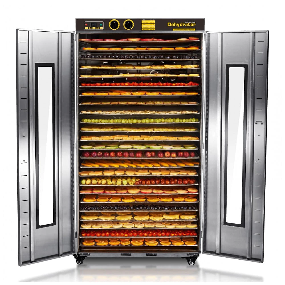 Desidratador de Alimentos Industrial VarmBake DBJ-24A 24 Bandejas 100 kg/lote 5850 W 220 V Inox 304 Uso Comercial