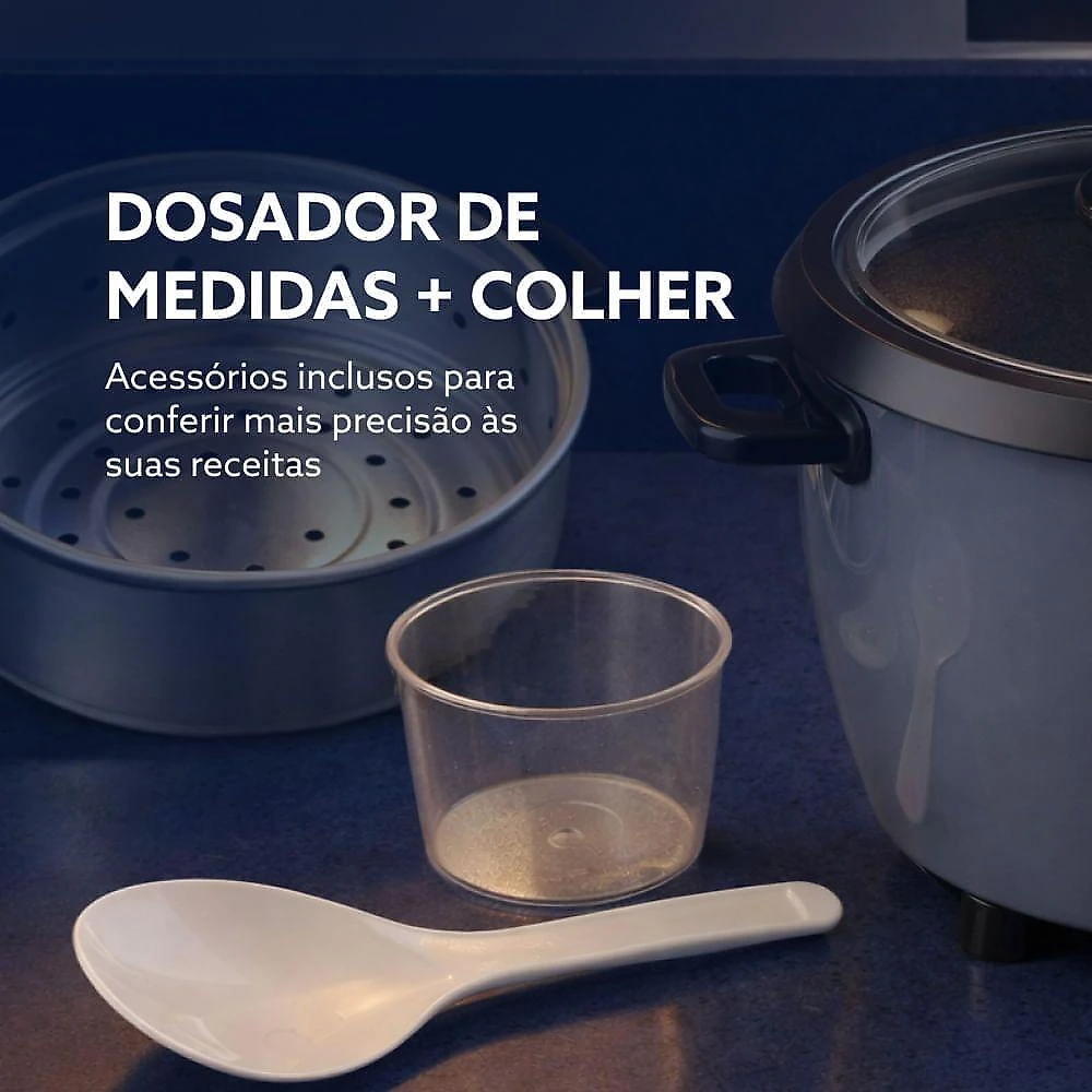 Panela Elétrica De Arroz 0,6L Oster Grafite 220V