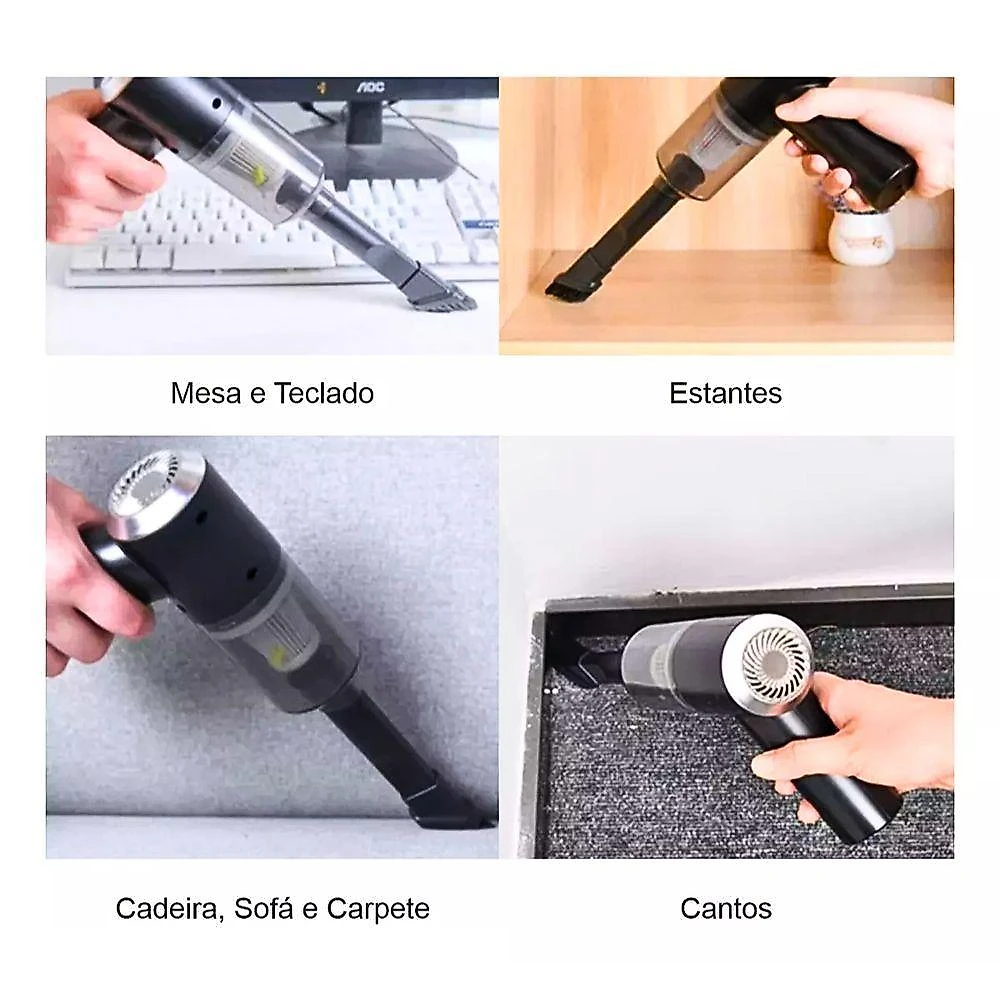 Mini Aspirador Vacuum Cleaner 3 Em 1 Sem Fio Portátil