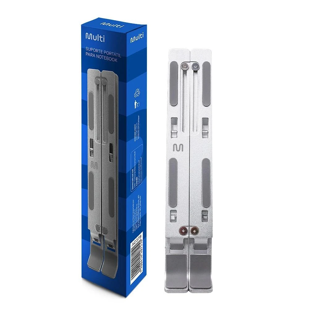 Suporte portátil de alumínio para notebook - multilaser - ac378