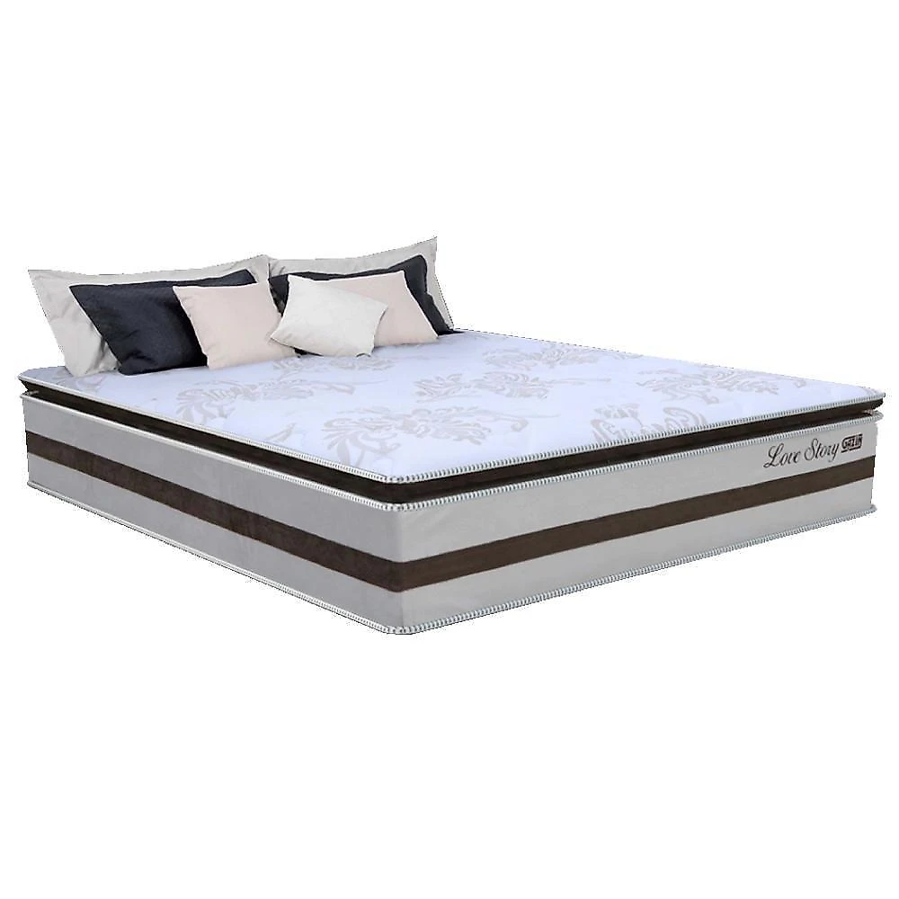 Cama Box Casal 1,38M Colchão Molas Ensacadas 138X188X68Cm