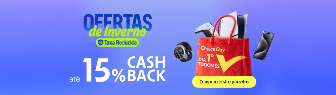 ALIEXPRESS com até 15% de cashback 