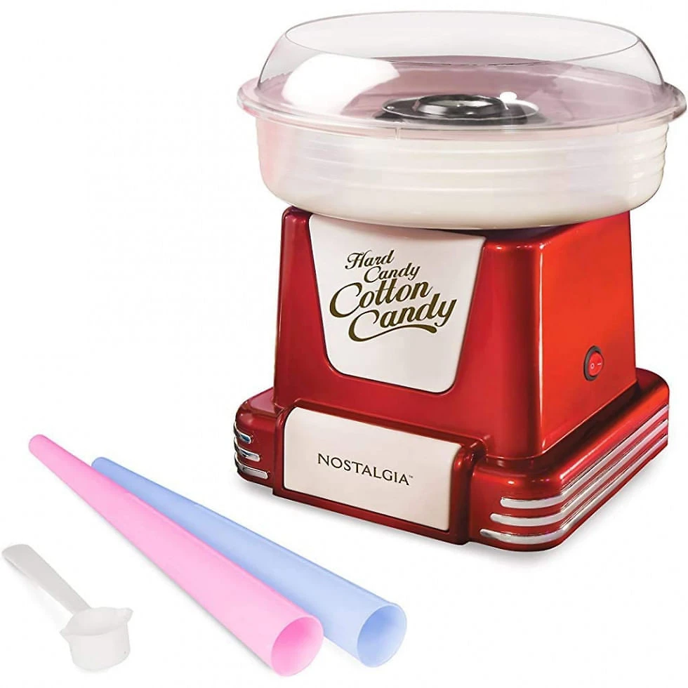 Máquina de Algodão Doce Elétrica Nostalgia Retrô, 110V, Vermelha