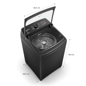 Máquina de Lavar 14kg Brastemp BWJ14A9 Platinum Smart Sensor Cinza 110V