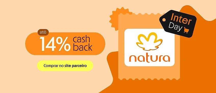 NATURA COM ATÉ 14% DE CASHBACK
