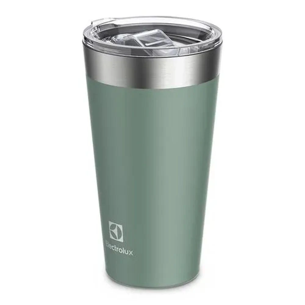 Copo Térmico Sense 0,6L em Aço Inoxidável com Tampa Hermética Verde Electrolux