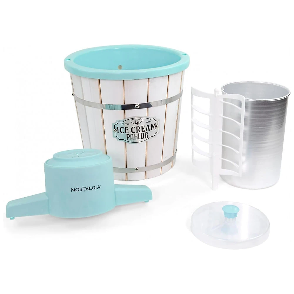 Máquina de Sorvete Elétrica Estilo Parlor Nostalgia, Sorvete Macio à Moda Antiga que Faz Frozen Yogurt ou Gelato em Minutos