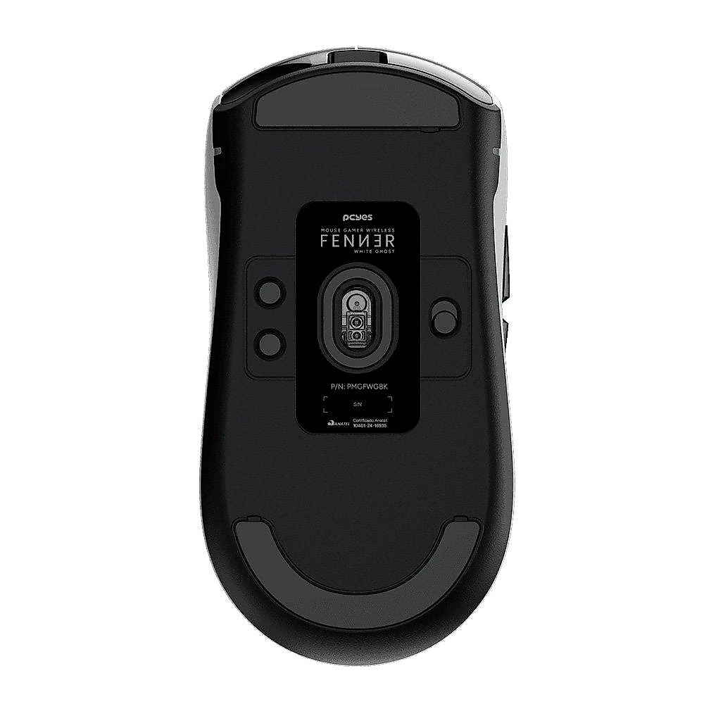Mouse Gamer Sem Fio PCYES Fenner, RGB, 26000 DPI, 6 Botões, Wireless, Bluetooth, Polling Rate 8K, Branco Ghost - PMGFWG8K