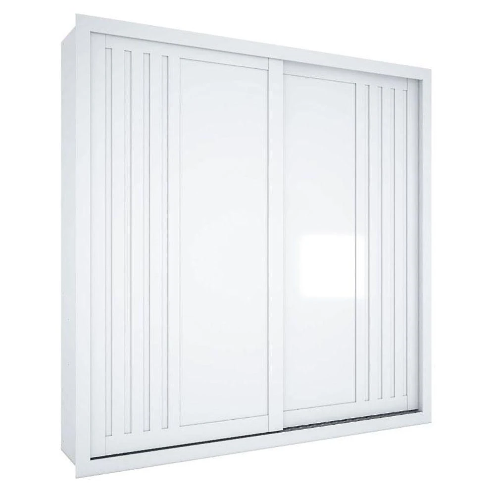 Guarda Roupa Casal Versalles 2 Portas 6 Gavetas Branco Absoluto Semi Fosco - Zanzini