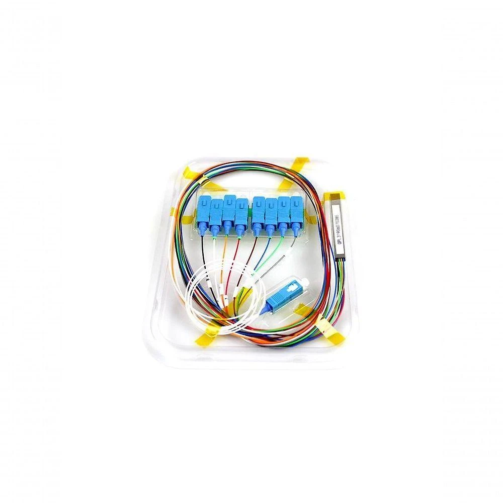 Cabo Óptico Splitter Opf-plc1x8-sc-upc Plc 1x8 1M para Redes de Fibra FTTH Evus