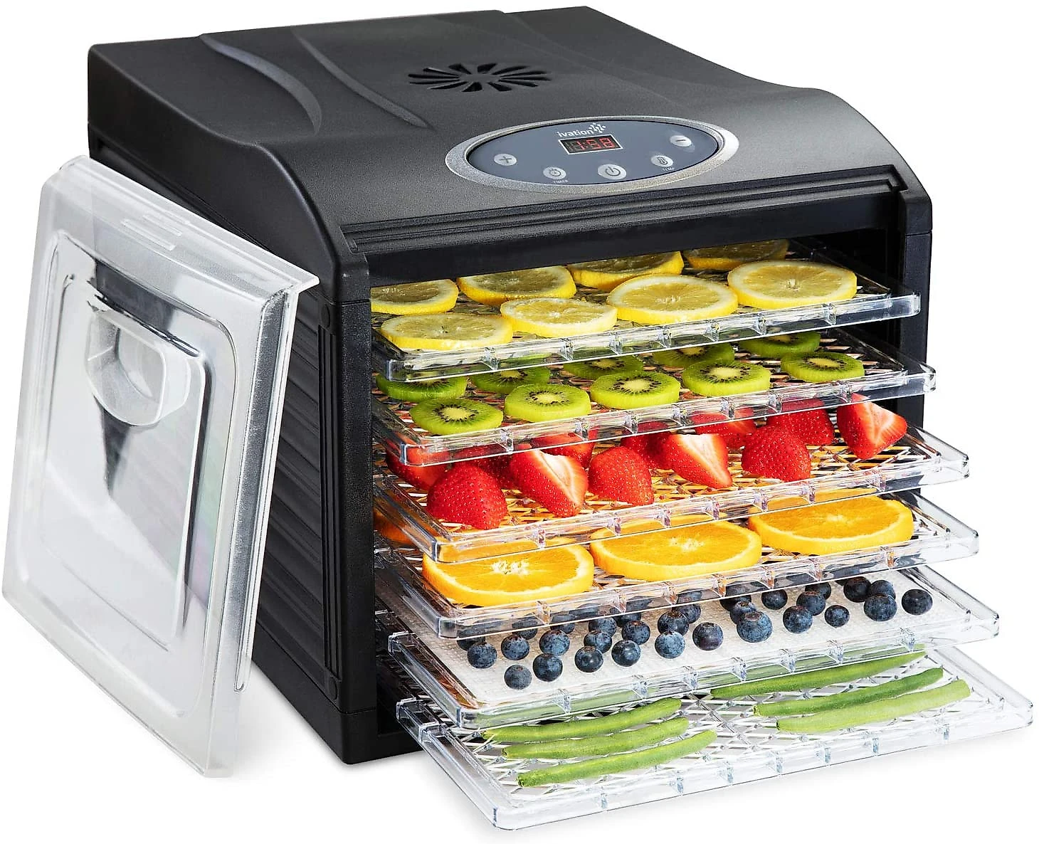 Ivation Desidratador de Alimentos 6 Bandejas Digital Preto 110V