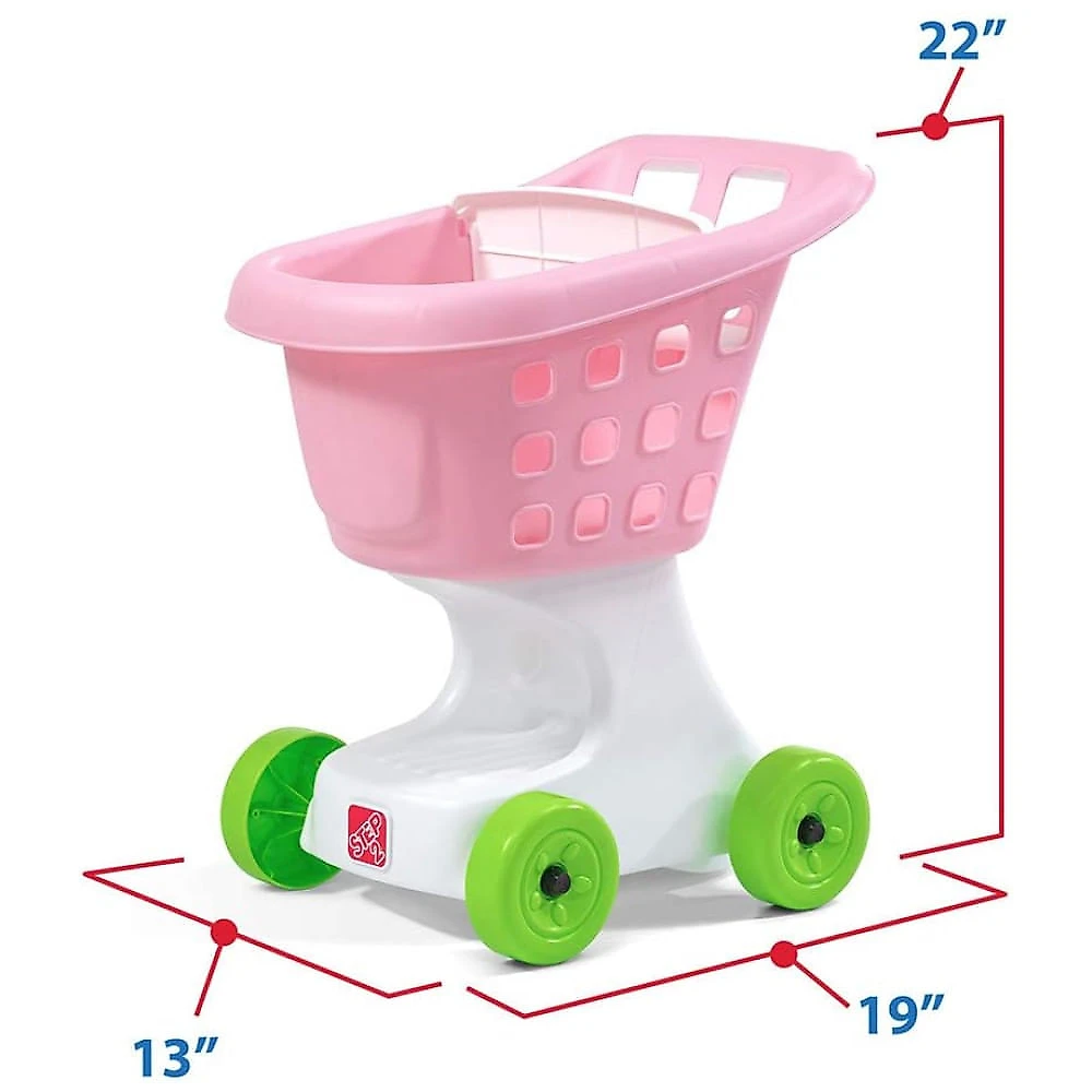 Carrinho de Compras Infantil, Feito de Plástico Durável, Para Crianças a Partir de 2 Anos, Step2 Little Helper's, Rosa 110v
