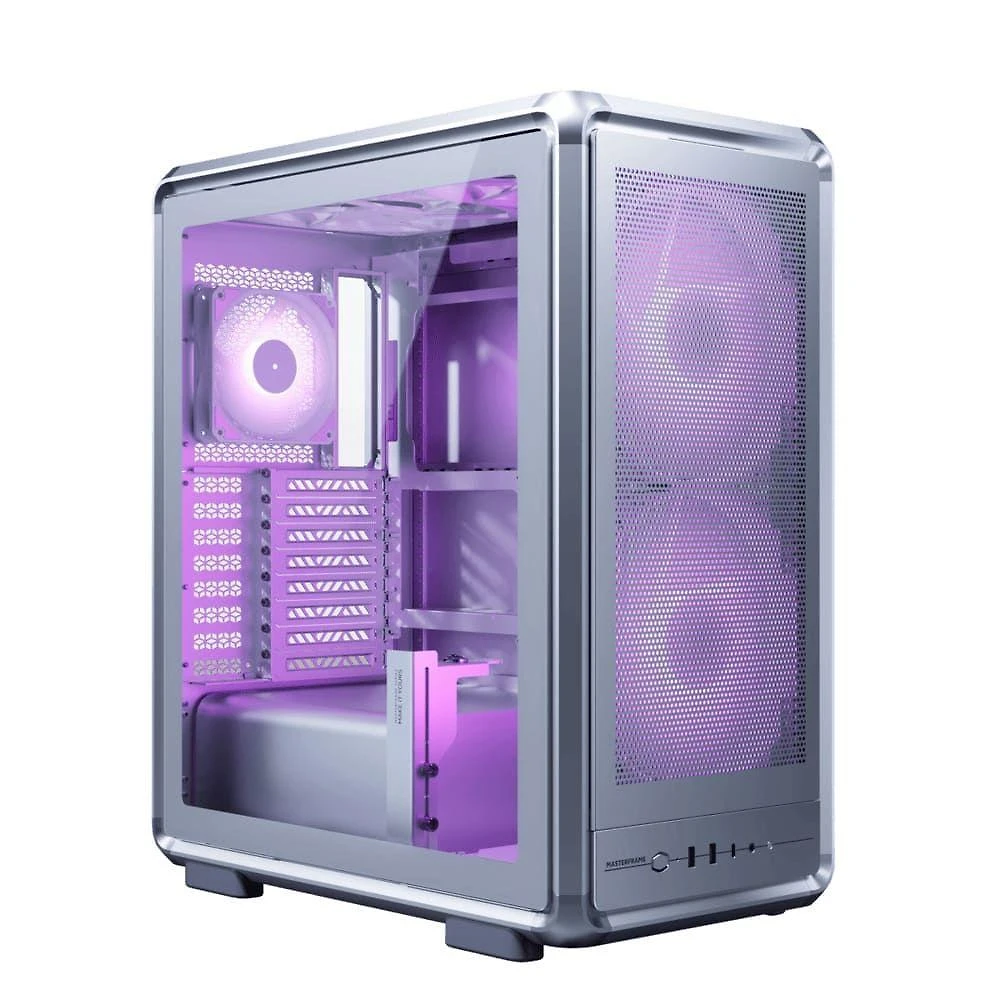 Gabinete Masterframe 500 Mesh ARGB Mid Tower ATX Vidro Temperado Prata Cooler Master