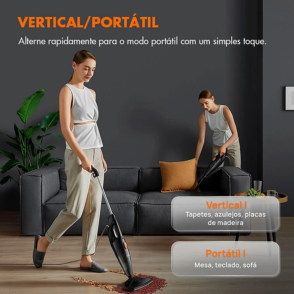 Aspirador De Po Vertical Gaabor Smart Sweep GVCW-M15A Preto 127V