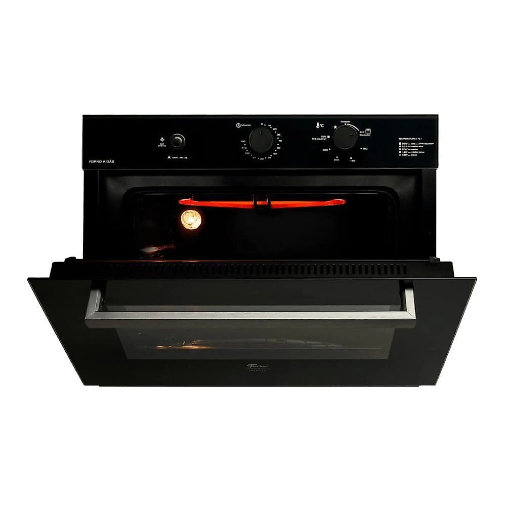 Forno a Gás de Embutir Fischer Infinity 50L com Grill Preto 110V