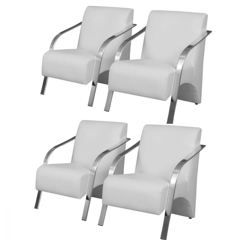 Miniatura Kit 4 Polt. Vênus 1 Lugar Pé Alumínio D Salla Courino Branco