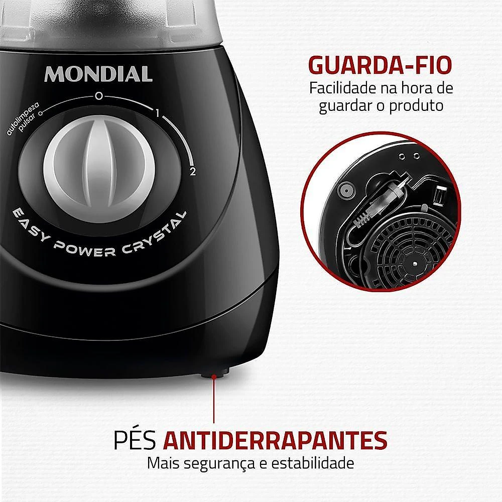 Liquidificador Easy Power Mondial Preto 550W L-550-BC 110V