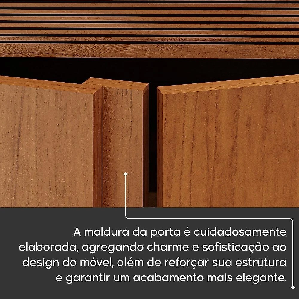 Cômoda 2 Portas 4 Gavetas Mdf Polidoro Rubi