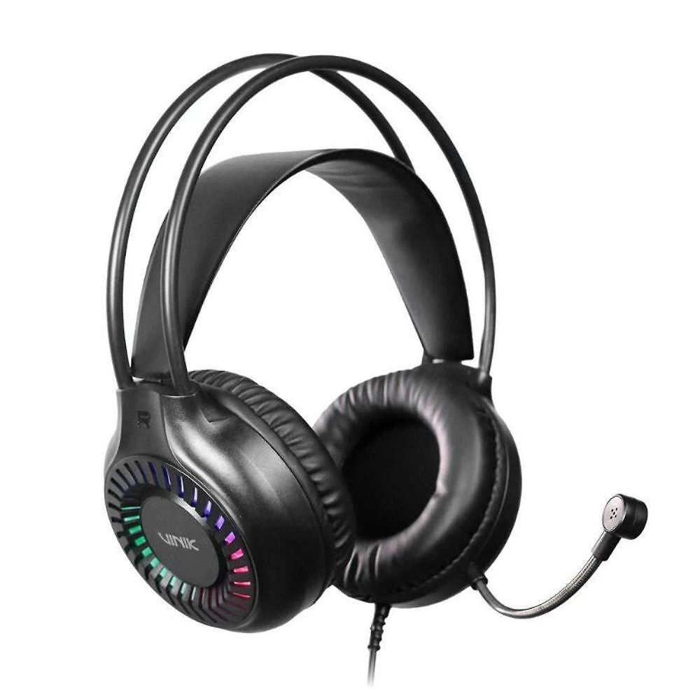 Headset Gamer Vinik Hurricane USB VKHSGHCN com LED Rainbow para Computador